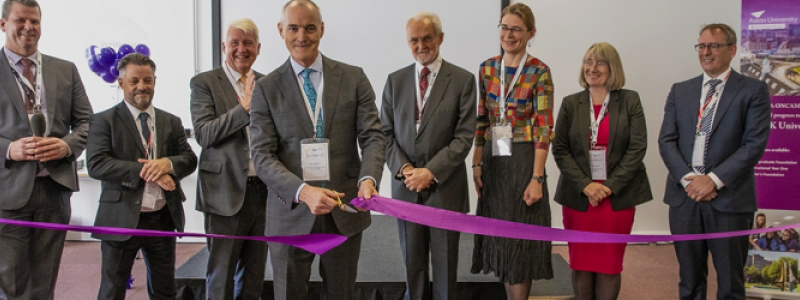 Celebration of OnCampus Aston launch at the university